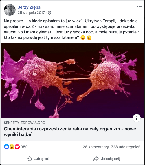 Nie, chemioterapia nie rozprzestrzenia raka na cały organizm