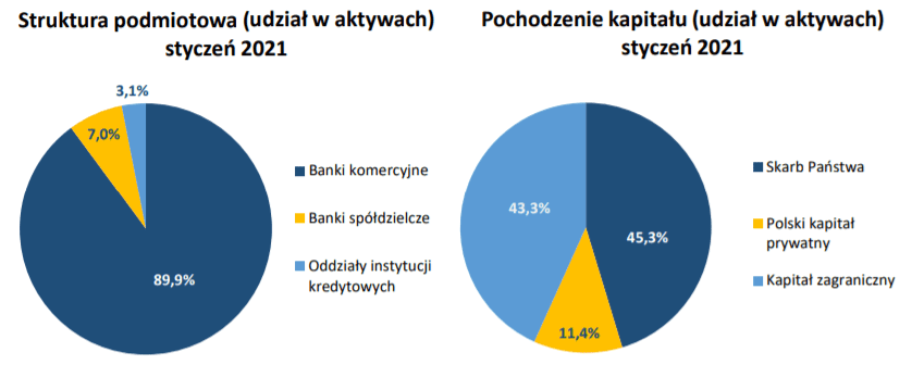 Polska - struktura bankowa w 2021 r