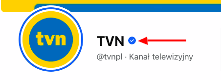 Zweryfikowane konto telewizji TVN na Facebooku 