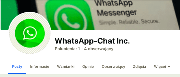 Fałszywa strona podszywająca się pod WhatsApp
