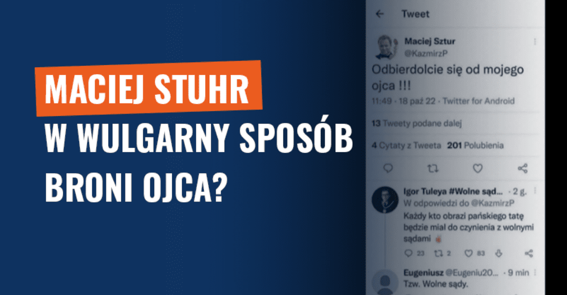 Maciej Stuhr w wulgarny sposób broni ojca? Fake news!