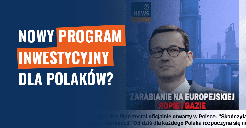Nowy program inwestycyjny dla Polaków? Rząd takiego nie ogłosił!