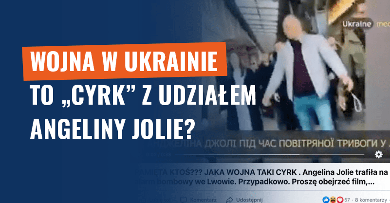 Wojna w Ukrainie to „cyrk” z udziałem Angeliny Jolie? Fałsz!