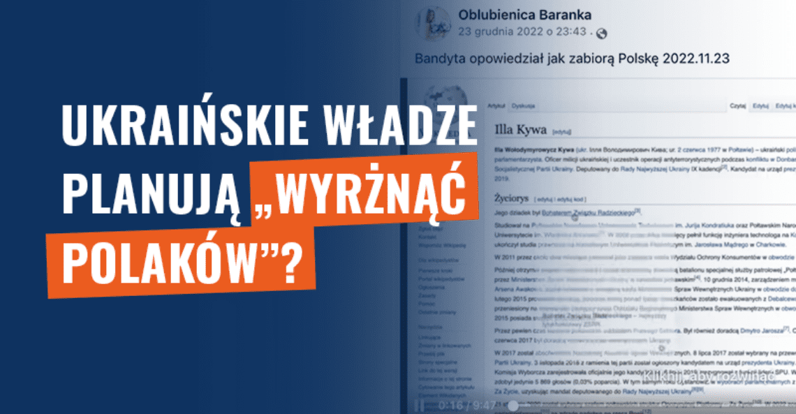 Ukraińskie władze planują „wyrżnąć Polaków”? To fake news!