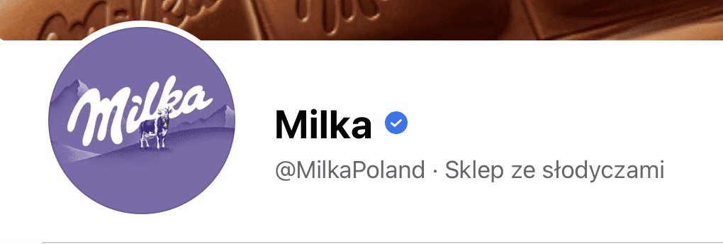 Zrzut ekranu oficjalnego fanpage'a Milki.