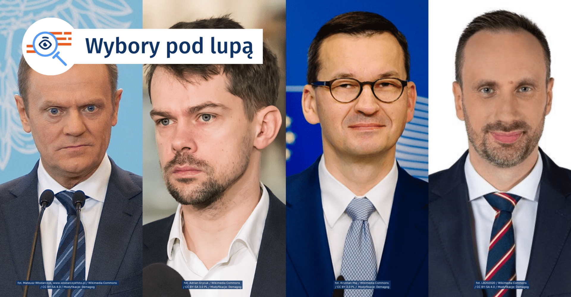 Donald Tusk, Andrzej Kołodziejczak, Mateusz Morawiecki, Janusz Kowalski