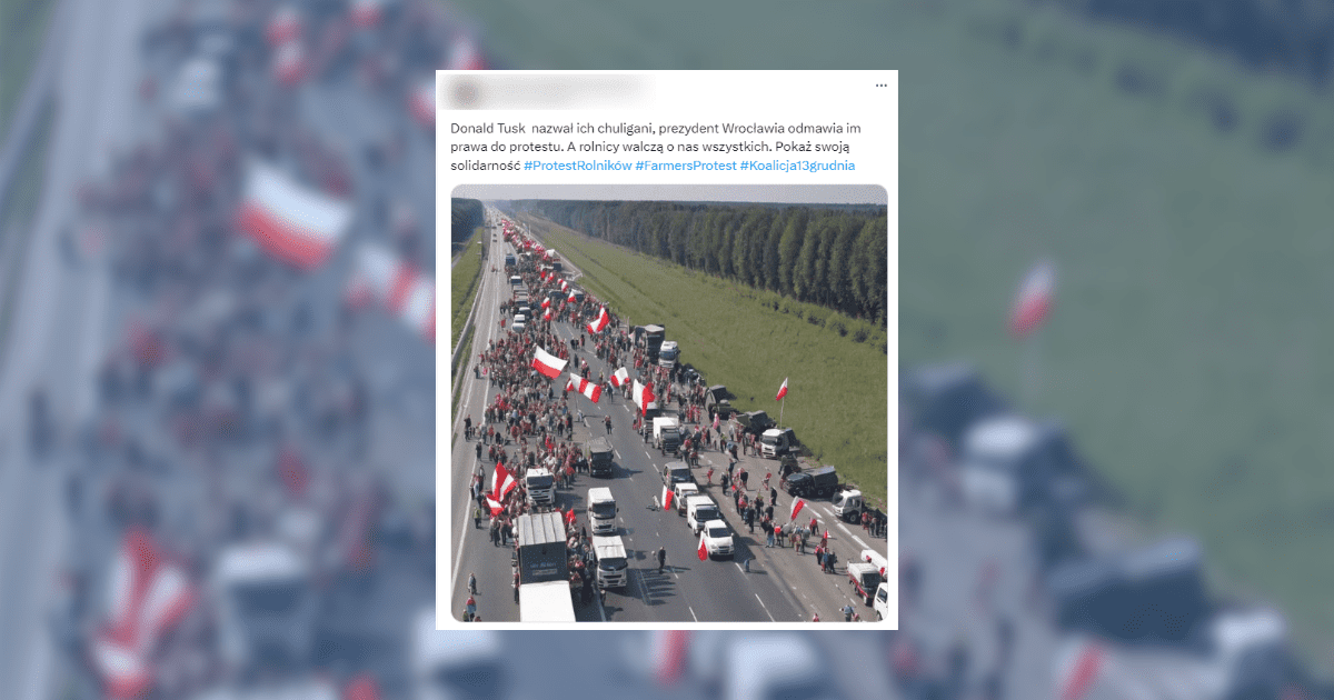 Screen z X, na którym znajdują się samochody i flagi Polski