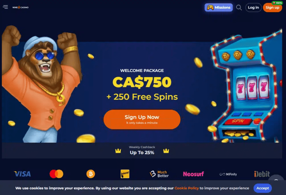 Zrzut ekranu z internetowego kasyna. Informacja o możliwości odbioru atrakcyjnych bonusów w zamian za dokonanie rejestracji.