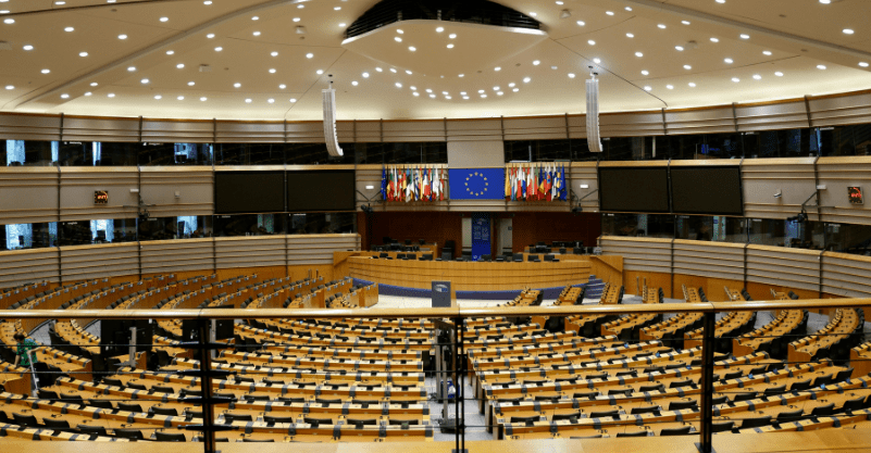 Wnętrze parlamentu europejskiego