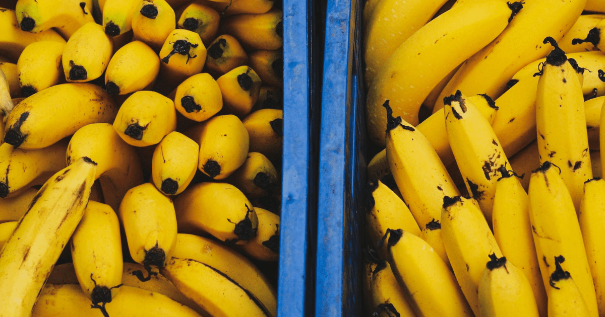 banany w niebieskich koszach