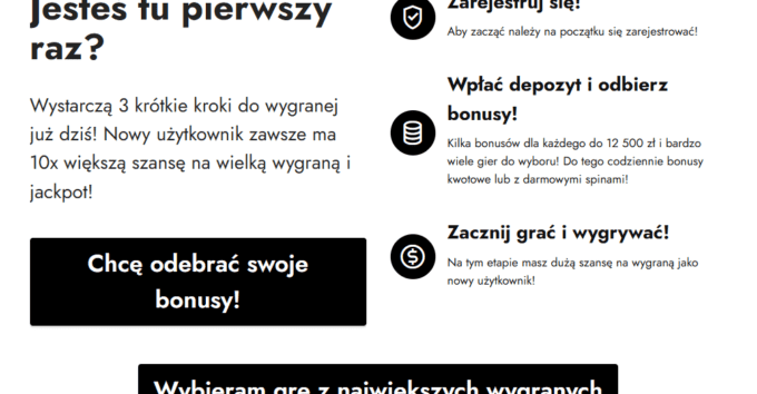 Zrzut ekranu zarchiwizowanej strony z grami hazardowymi online. Wyjaśniono na niej, jakie kroki trzeba podjąć, aby zacząć grać.