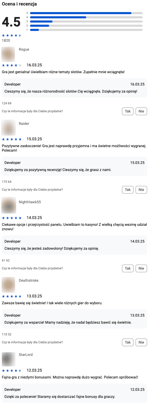 Screen komentarzy, które pojawiły się pod linkiem umożliwiającym pobranie aplikacji Plinko